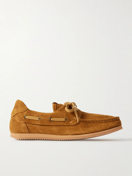  Jacquemus   Batto Croc Effect Suede Loafers   Camel 