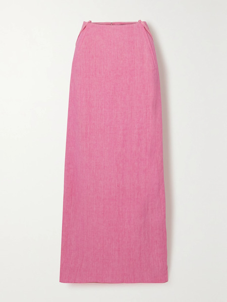  Jacquemus   Novio Linen Maxi Skirt   Fuchsia 