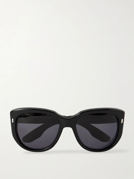  Jacques Marie Mage   Roxy Round Frame Acetate Sunglasses   Black 