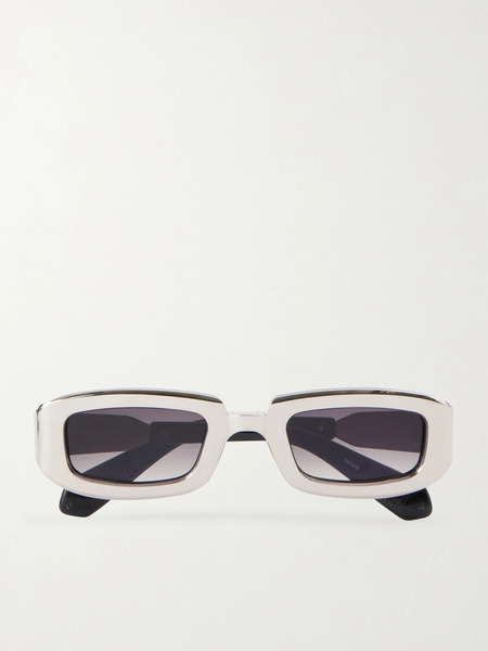  Jacques Marie Mage   Ryder Rectangular Frame Titanium Sunglasses   Silver 