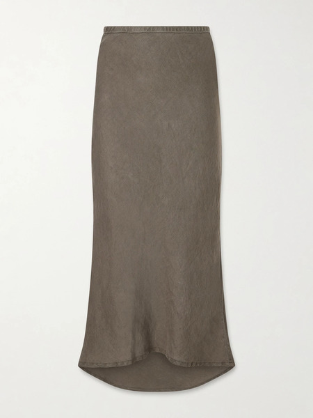  James Perse   Linen Midi Skirt   Green 