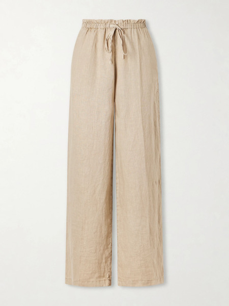 James Perse   Linen Straight Leg Pants   Beige 