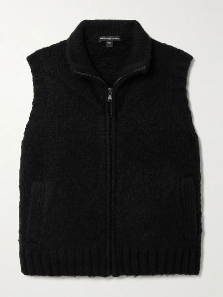  James Perse   Merino Wool Blend Vest   Black 