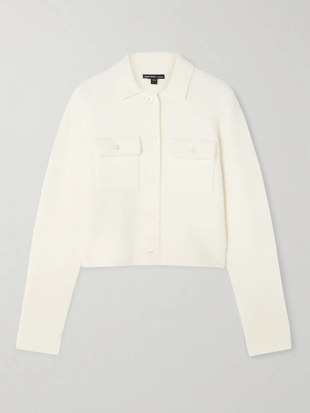  James Perse   Stretch Knit Jacket   Ivory 