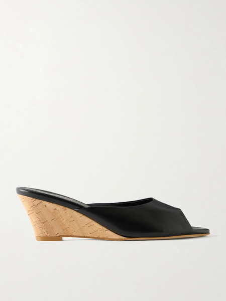  Jamie Haller   The Kit Slide Leather Platform Sandals   Black 