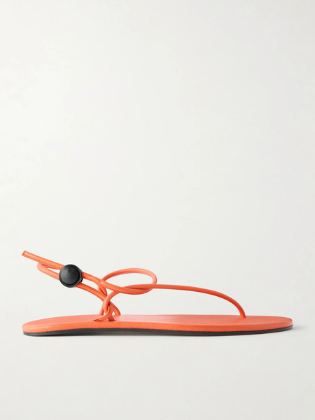  Jamie Haller   The String Theory Leather Thong Sandals   Orange 