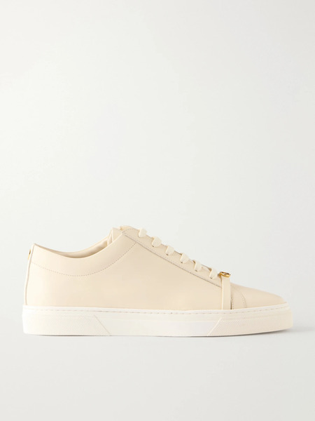  Jennifer Chamandi   Leather Sneakers   Ivory 