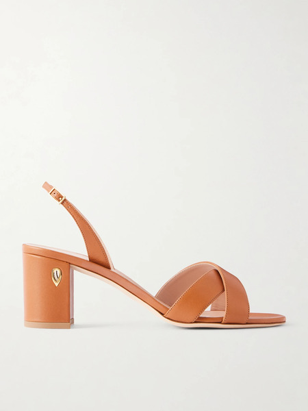  Jennifer Chamandi   Leonardo 65 Leather Sandals   Tan 