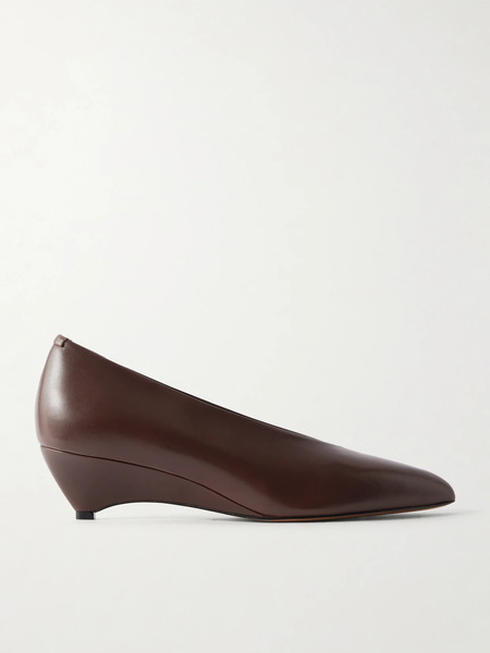  Jil Sander   Arc Leather Pumps   Brown 