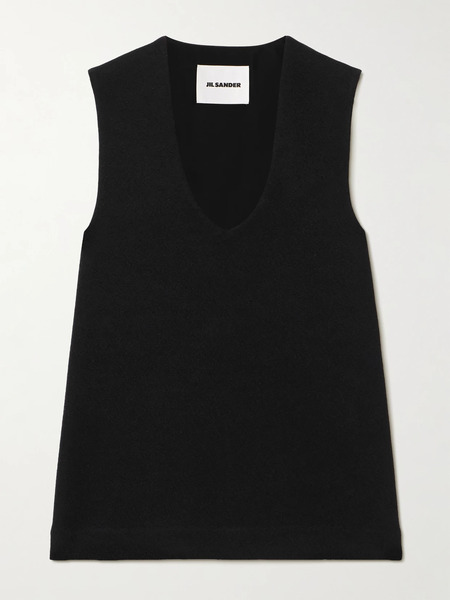  Jil Sander   Crepe Top   Black 