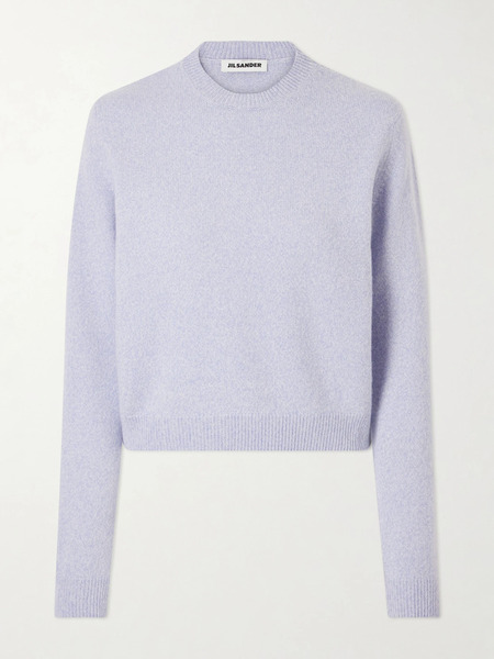  Jil Sander   Cropped Wool And Cashmere Blend Sweater   Light Blue 