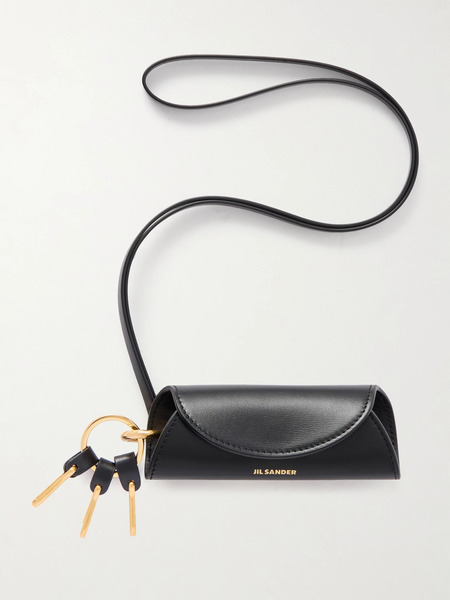  Jil Sander   Leather Keychain   Black 