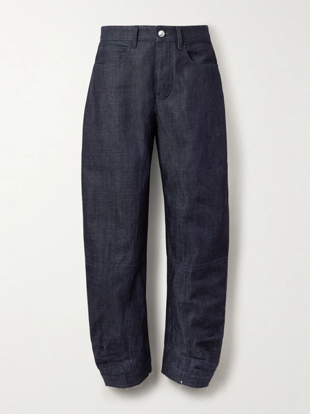  Jil Sander   Mid Rise Barrel Leg Jeans   Dark Denim 