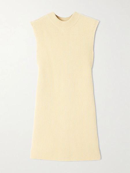  Jil Sander   Ribbed Wool Vest   Beige 