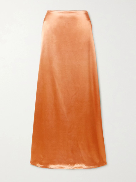 Jil Sander   Satin Maxi Skirt   Peach 
