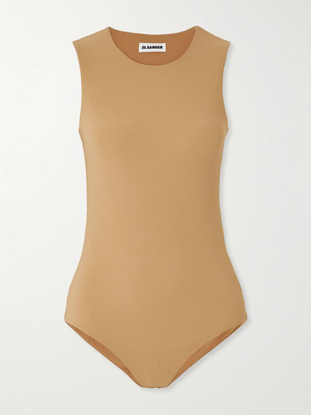  Jil Sander   Stretch Jersey Bodysuit   Beige 