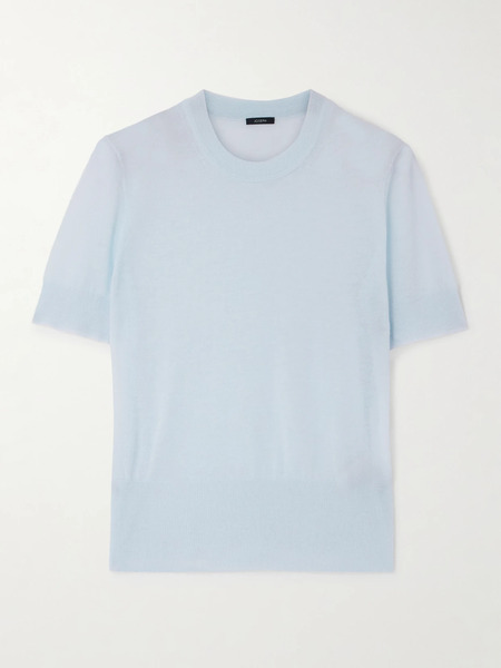  Joseph   Cashair Cashmere Top   Light Blue 