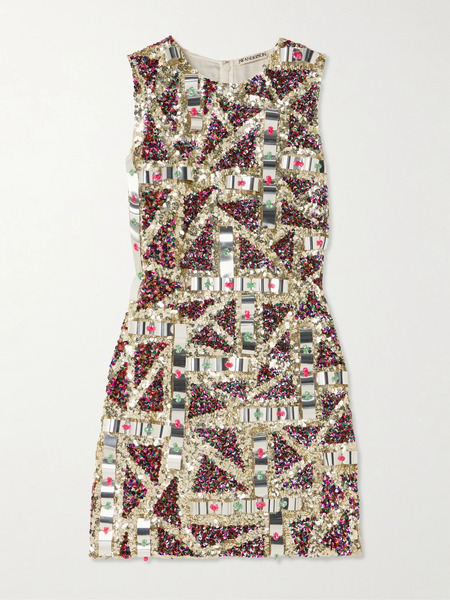  Jw Anderson   Embellished Sequinned Tulle Mini Dress   Multi 