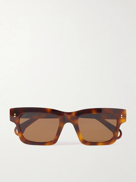  Jw Anderson   Rectangular Frame Acetate Sunglasses   Tortoiseshell 