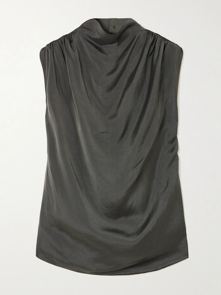  Kallmeyer   Penny Draped Satin Top   Gray 