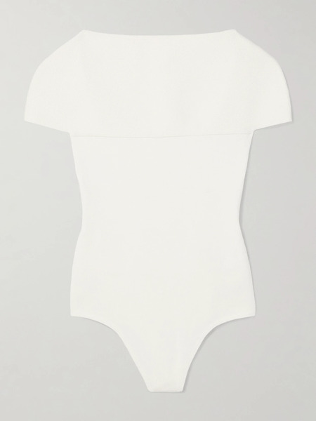  Khaite   Basile Knitted Bodysuit   White 