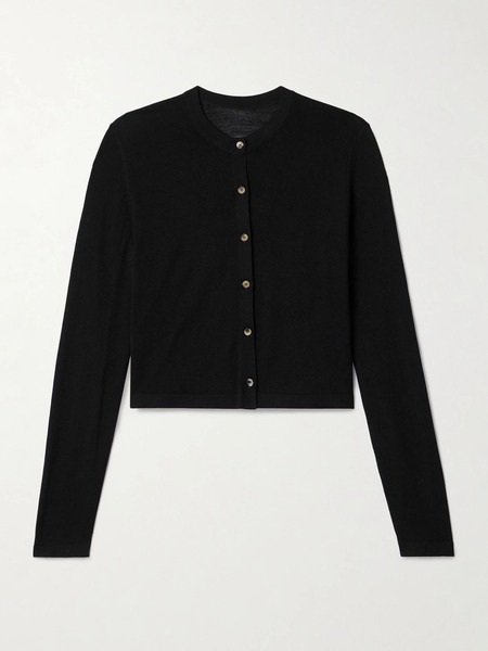  Khaite   Brieta Merino Wool Cardigan   Black 