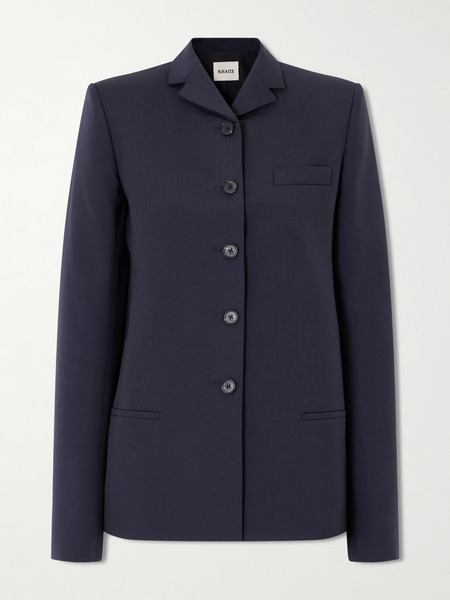  Khaite   Celton Wool Blazer   Navy 