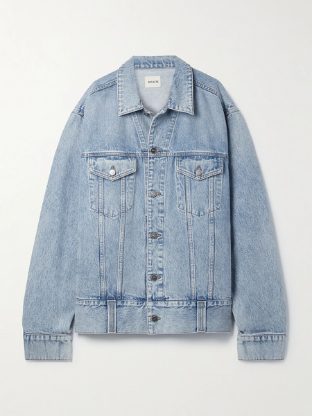  Khaite   Grizzo Oversized Denim Jacket   Light Blue 