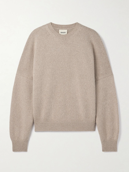  Khaite   Margaux Oversized Cashmere Sweater   Beige 