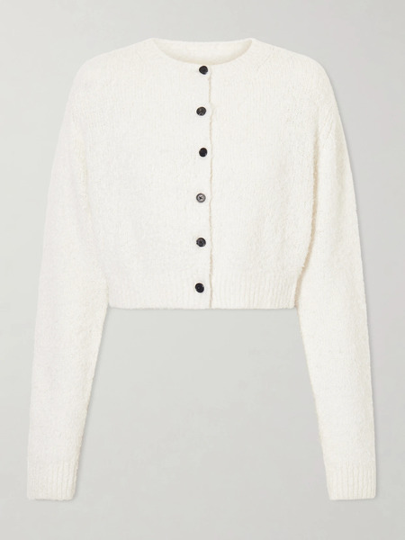  Khaite   Paloma Linen Blend Cardigan   White 