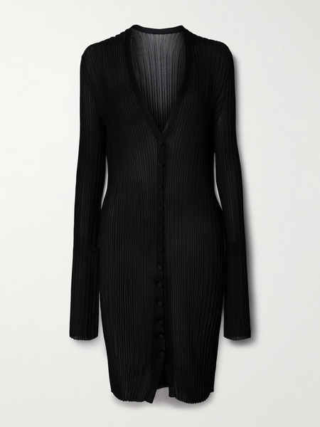  Khaite   Ramon Ribbed Knit Cardigan   Black 