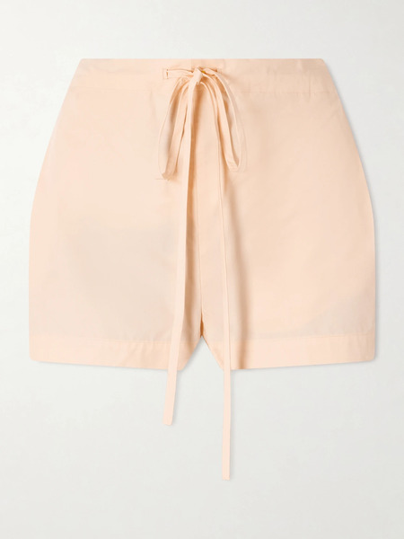  Khaite   Robbie Cotton Poplin Shorts   Peach 