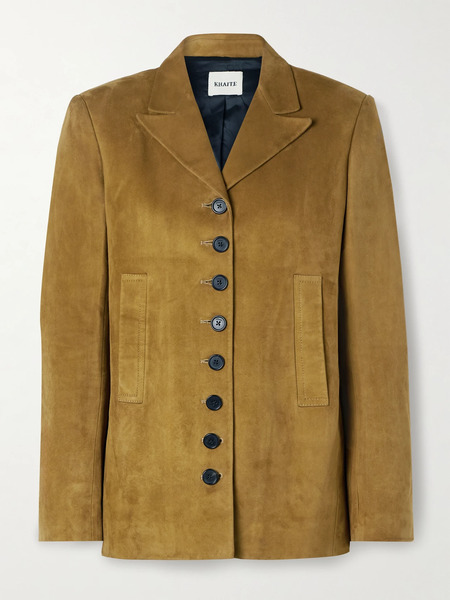  Khaite   Saraphina Suede Jacket   Tan 