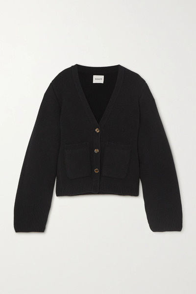  Khaite   Scarlet Cashmere Blend Cardigan   Black 
