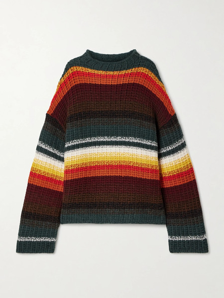 Khaite   Yanis Oversized Ribbed Striped Cashmere Sweater   Multi 