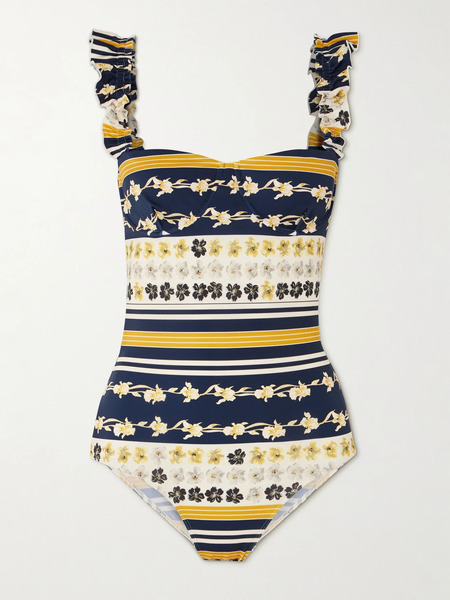  La Doublej   Boop Open Back Printed Underwired Swimsuit   Multi 