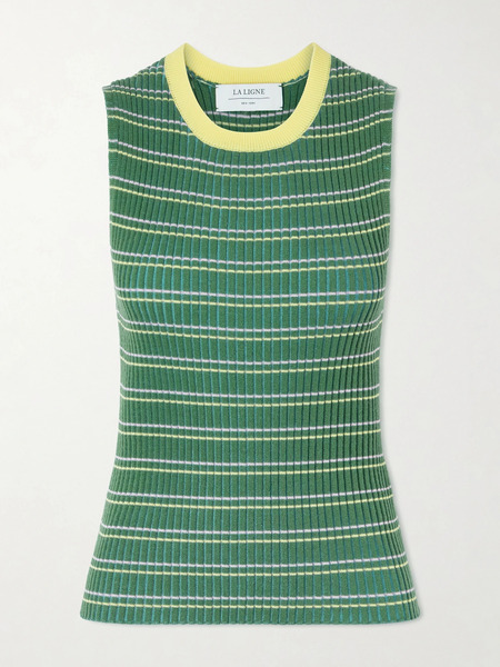  La Ligne   Iggy Shell Striped Merino Wool Top   Multi 