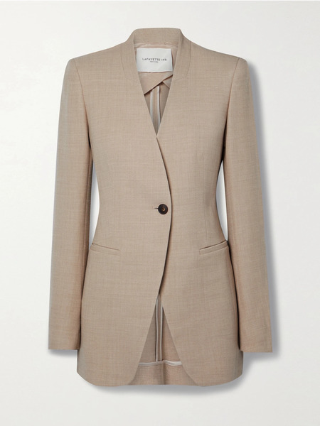  Lafayette 148   Wool Blend Blazer   Beige 