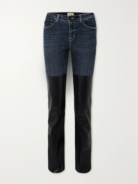  L'agence   Ruth Coated High Rise Flared Jeans   Black 