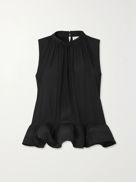  Lanvin   Pleated Shell Blouse   Black 