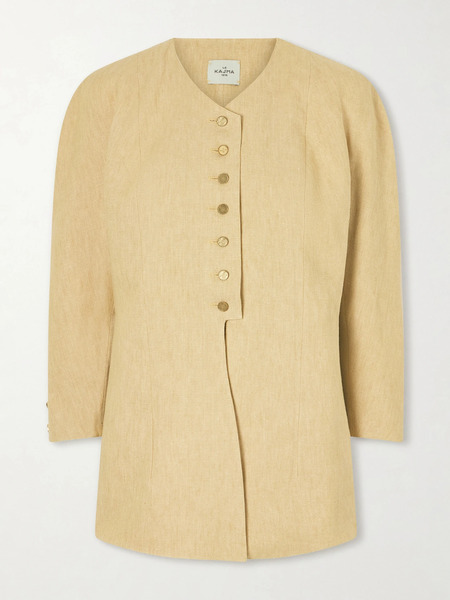  Le Kasha   Amada Heavy Linen Jacket   Sand 