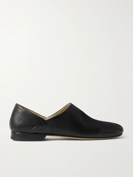  Lemaire   Full Grain Leather Loafers   Black 