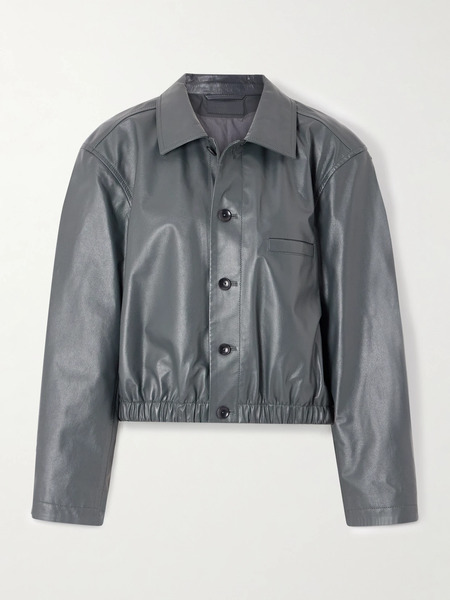  Lemaire   Leather Jacket   Dark Gray 