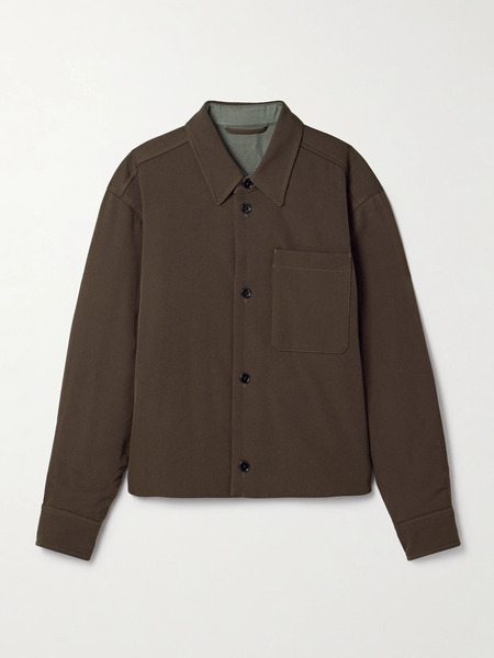  Lemaire   Oversized Padded Wool Twill Jacket   Dark Brown 