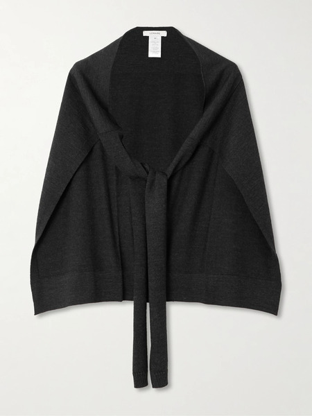  Lemaire   Trompe L'ail Wool Blend Scarf   Dark Gray 