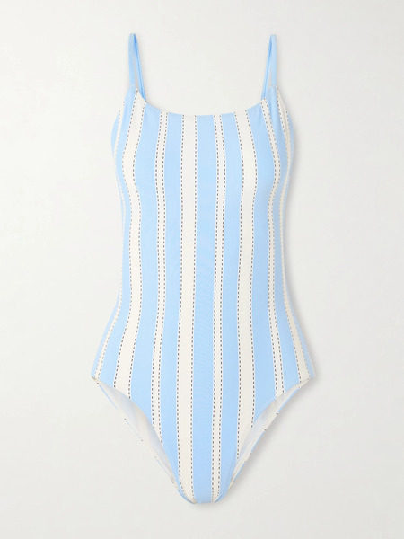  Lemlem   Elene Striped Swimsuit   Blue 