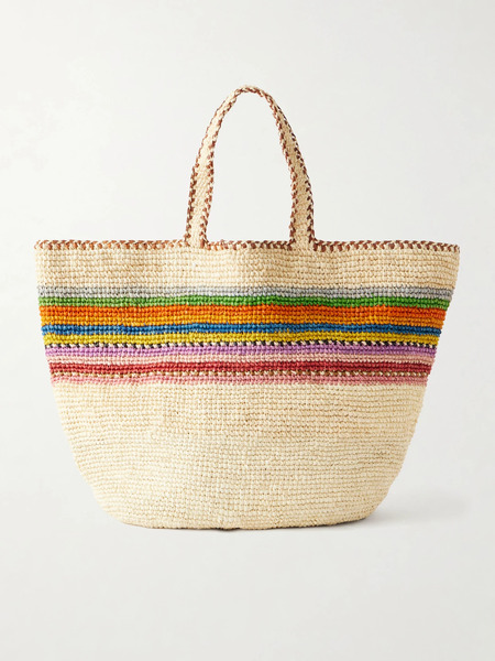  Lemlem   Mira Striped Raffia Tote   Multi 