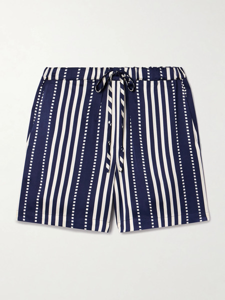  Lemlem   Safia Striped Satin Shorts   Navy 