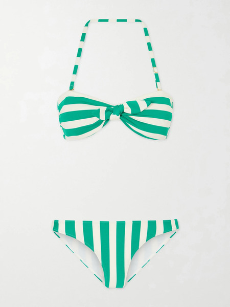  Lemlem   Striped Bikini   Green 