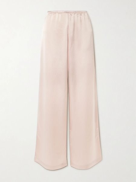  Leset   Barb Washed Satin Wide Leg Pants   Blush 